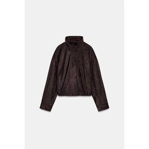 ZARA FAUX SUEDE BOMBER JACKET
